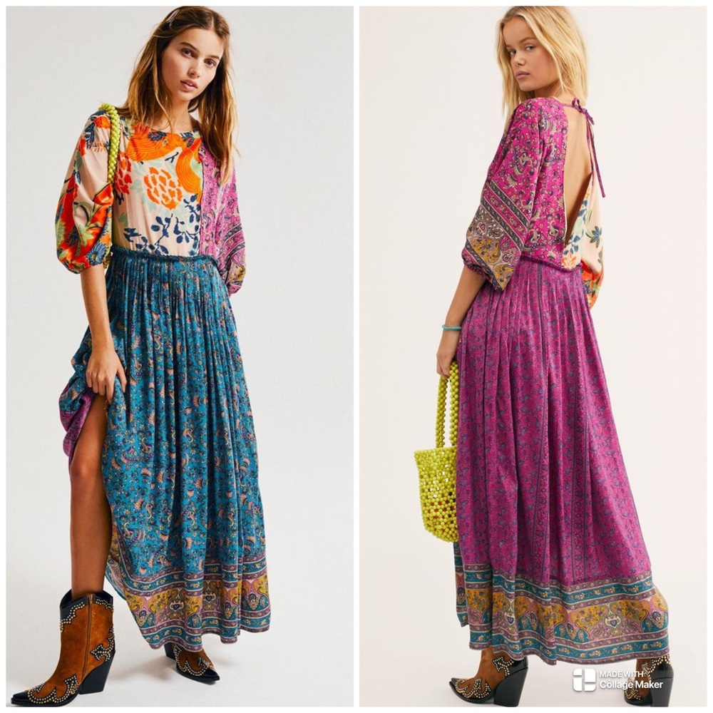 Free People Green What You Want Maxi Dress Size L (oversized)